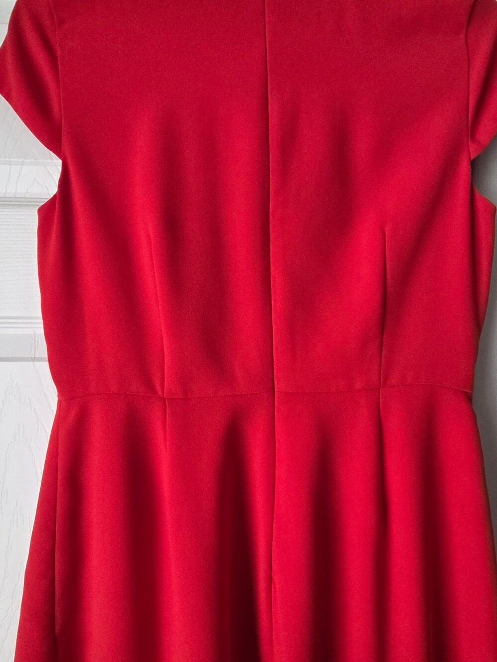 J. Crew Red Bow-Tie Fit & Flare Dress Size 6 - Picture 9 of 13
